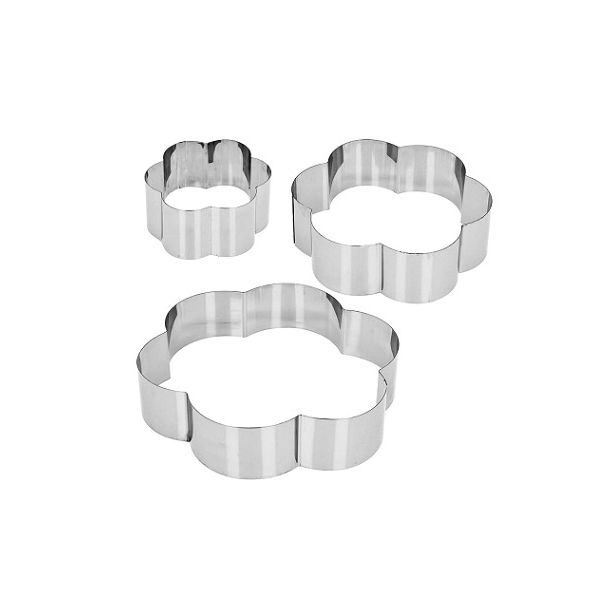 Baking frame metal flower set of 3 pcs