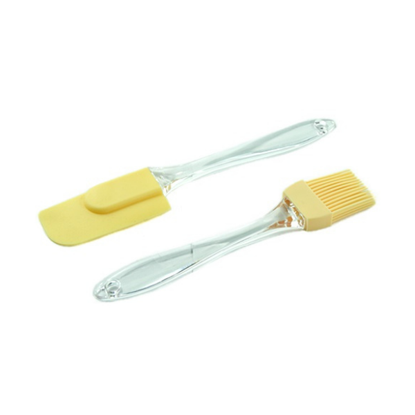 Spatula and butter churn set, ecru