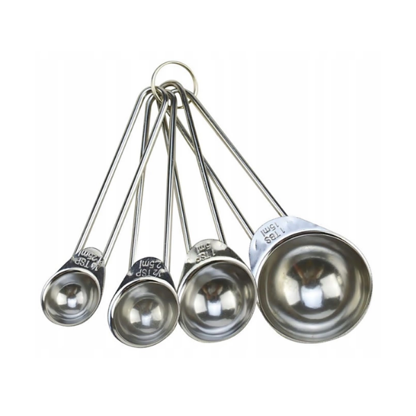 Kitchen measuring cups, stainless steel, set of 4 pcs
