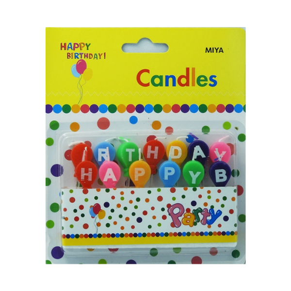Sviečky farebné - Happy Birthday