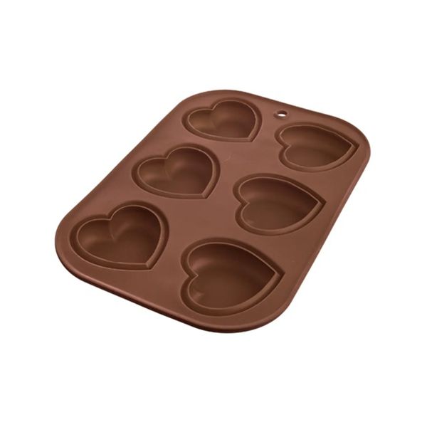 Forma silikón srdce 6 ks