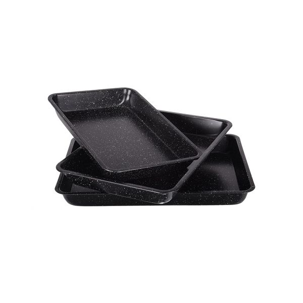 Baking tray metal set of 3 pcs