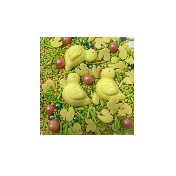 Mit Perlreis-Mohnmischung (60 g) bestreuen