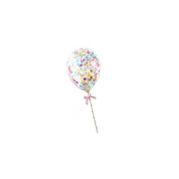 Zápich - balón s farebnými konfetami