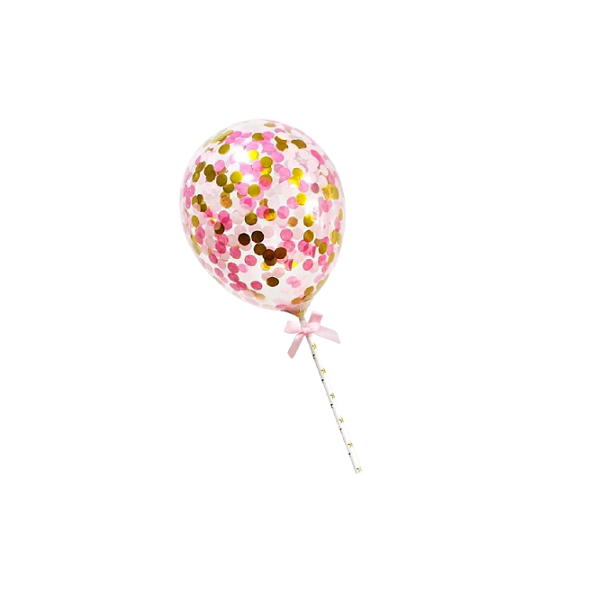 Punch - a balloon with pink confetti