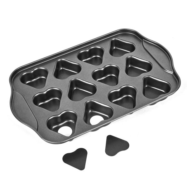 Heart muffin tin 12 pcs