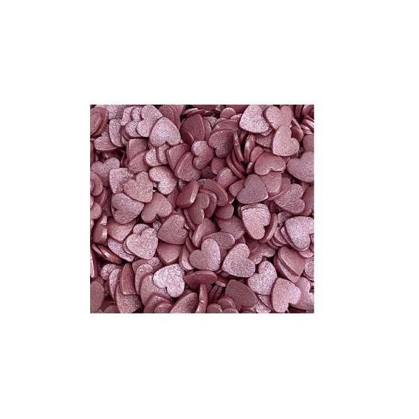 Posyp srdiečka ružové perleťové 50 g