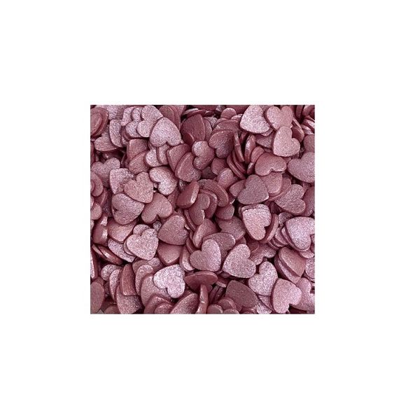 Sprinkle pink pearl hearts 50 g