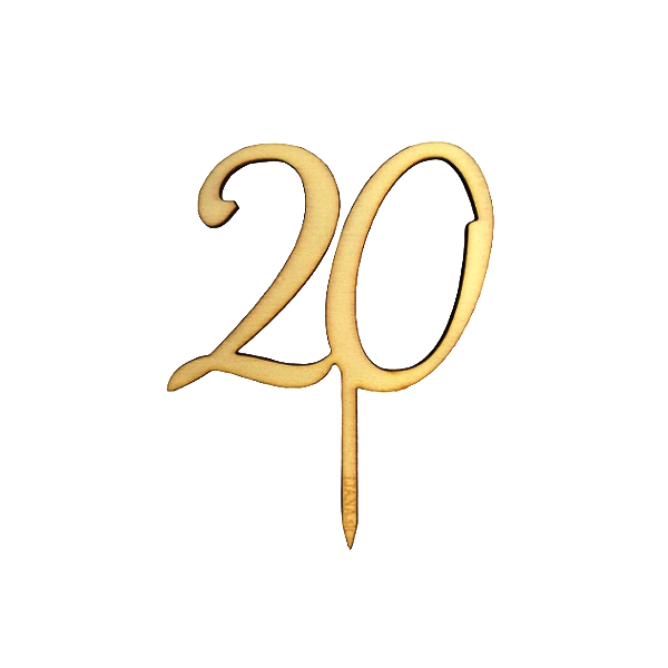 Zápich dřevěný - číslo Zápich dřevěný - číslo, 20