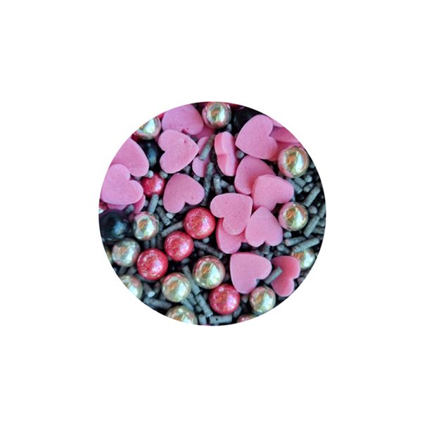 Sprinkle pink-black mix 60 g