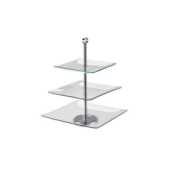 3-story square glass stand