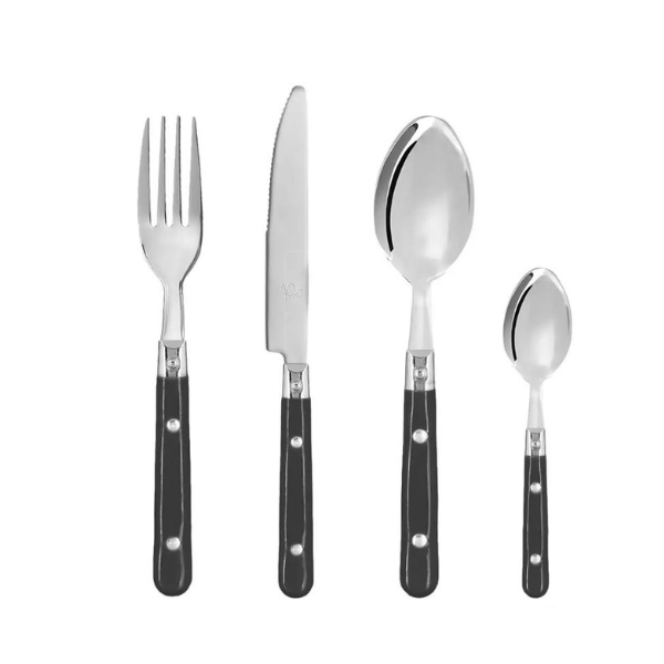 Cutlery Bistro black 24 pcs