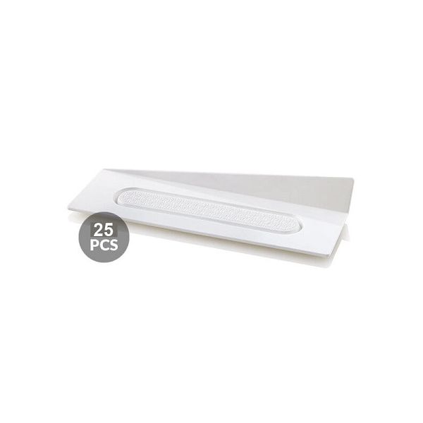 White plastic pad 140 x 40 mm 25 pcs