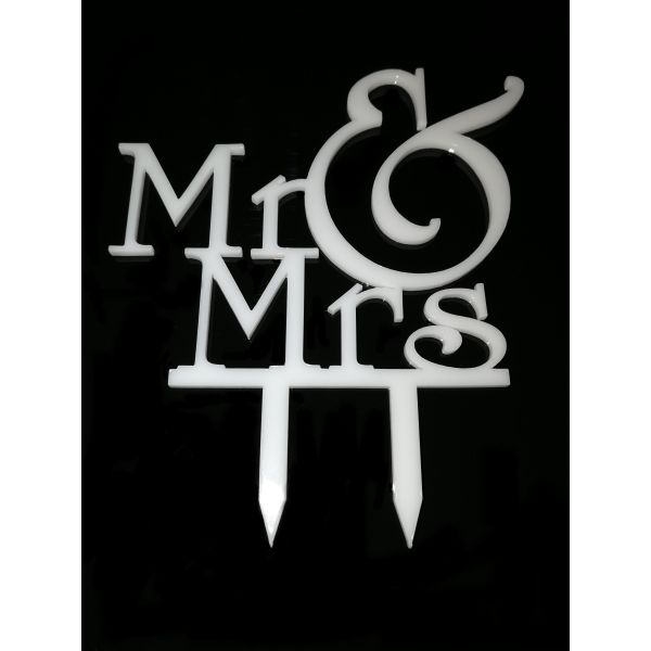 Mr&amp;Mrs dekoráció - akril