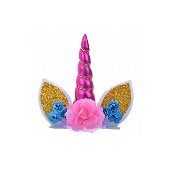 Dark pink unicorn - cake decoration