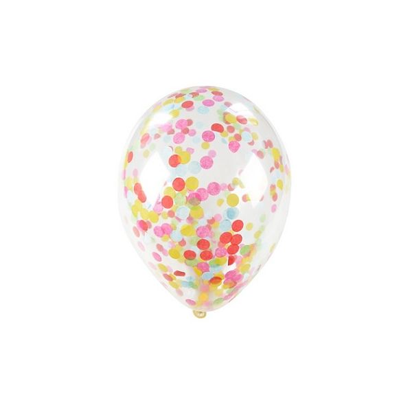 Balón s farebnými konfetami 5 ks