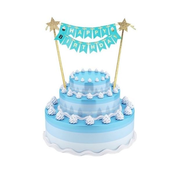 Zápich - girlanda Happy Birthday modrá Zápich - girlanda Happy Birthday modrá