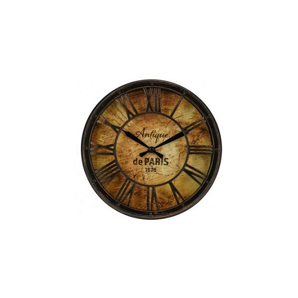 Uhr braune römische Ziffern 21 cm