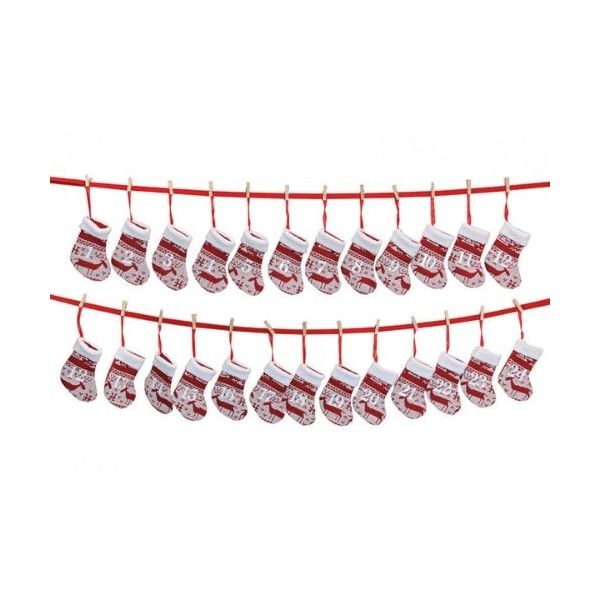 Textile socks advent calendar