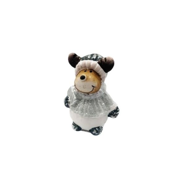 Reindeer white sparkling small 7 cm