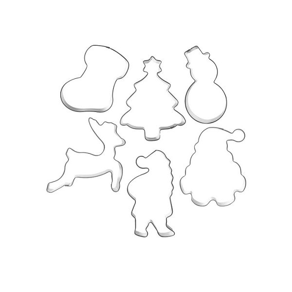 Christmas cookie cutter set of 6 pcs