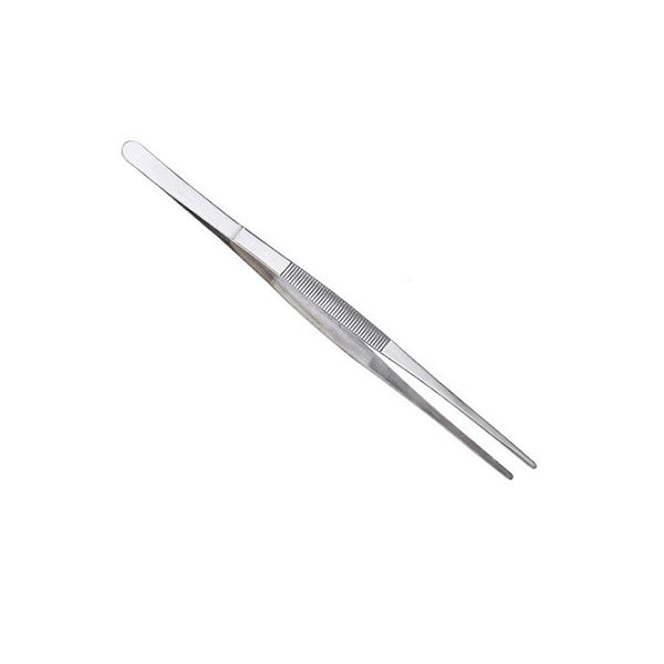 Tweezers stainless steel straight 18 cm