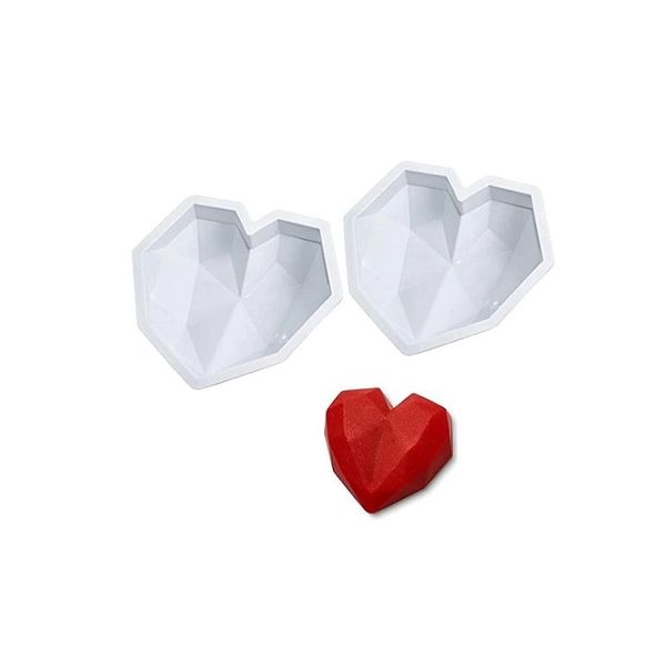 Mold silicone heart diamond