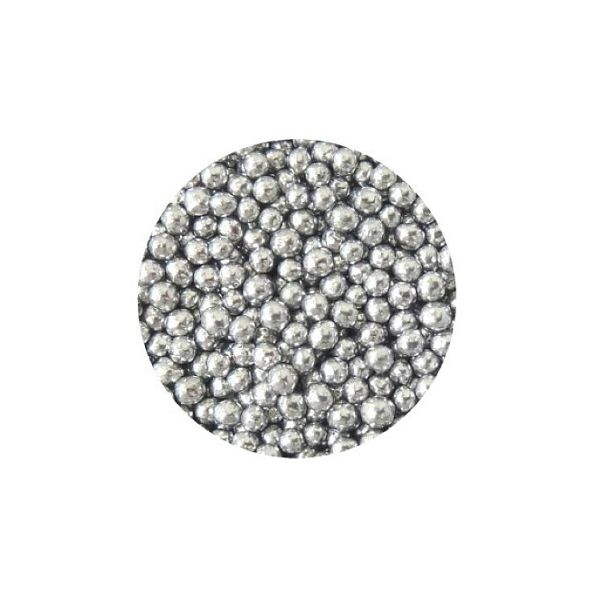 Posyp perličky strieborné 4 mm 100 g