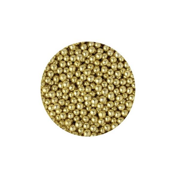 Sprinkle gold pearls 4 mm 60 g