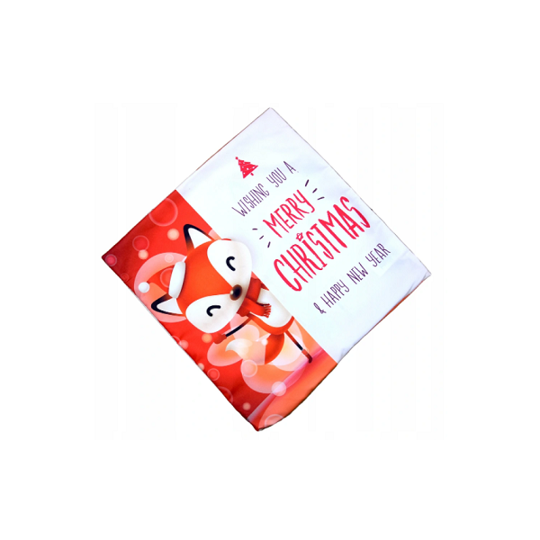 Merry Christmas fox bed sheet 40 x 40 cm