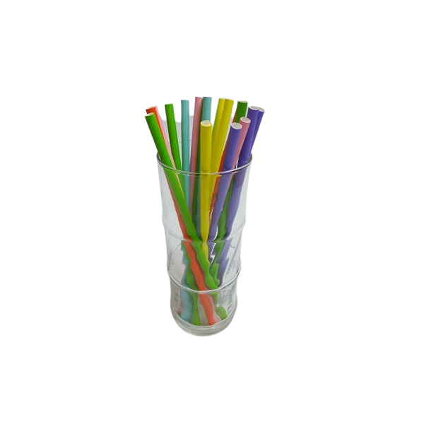 Paper straws thick mix 200 pcs