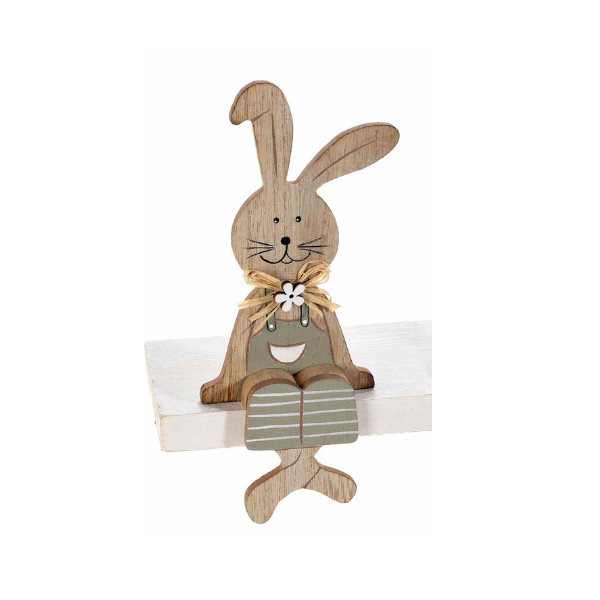 Easter bunny wooden sitting boy