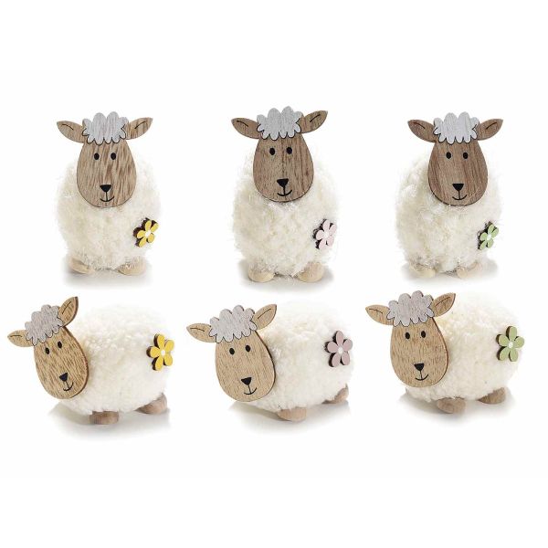 Schafe aus Holzwolle
