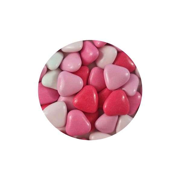 Sprinkle chocolate pink hearts 200 g