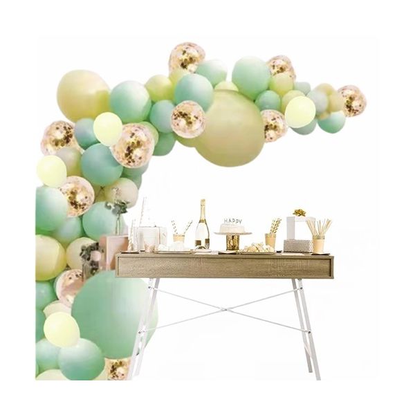 Garland balloons green-yellow 100 pcs