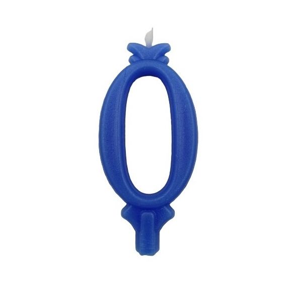 Candle thin blue Decor Candle thin blue Dekor, number 0