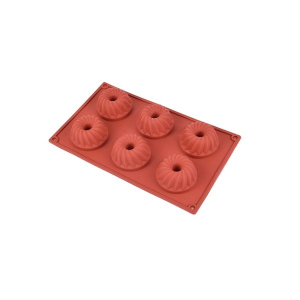 Classic silicone mini cake mold 6 pcs