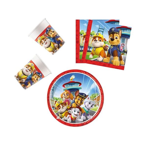 Parti szett - Paw Patrol kék-piros 36 db