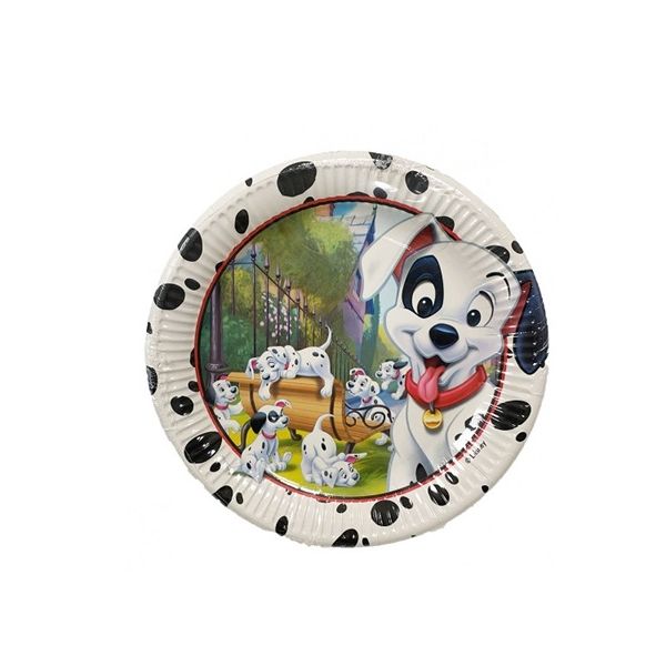 Plate Dalmatians 23 cm 8 pcs