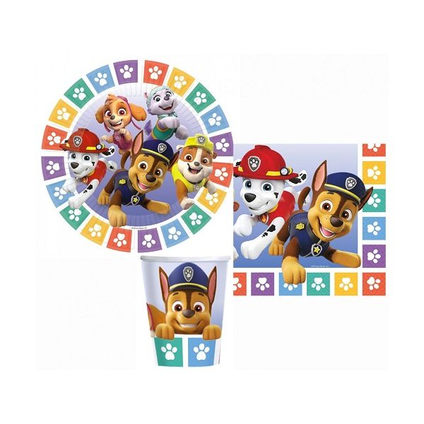 Party set - Paw Patrol colored 36 pcs