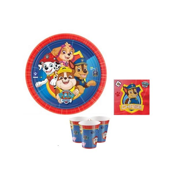 Parti szett - Paw Patrol all tányér, csésze, szalvéta 32 db