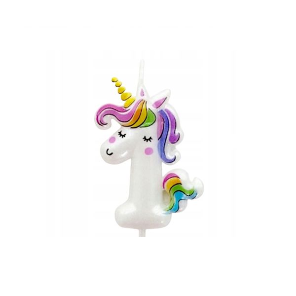 Unicorn candle no. 1