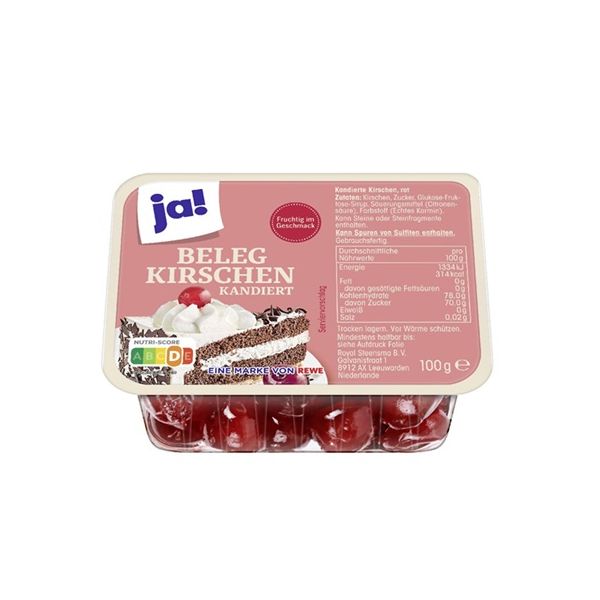 Kirschen in Gelee 380 g Kandierte Kirschen 100g