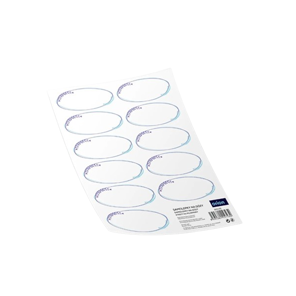 Stickers for cans, oval, empty, 11 pcs
