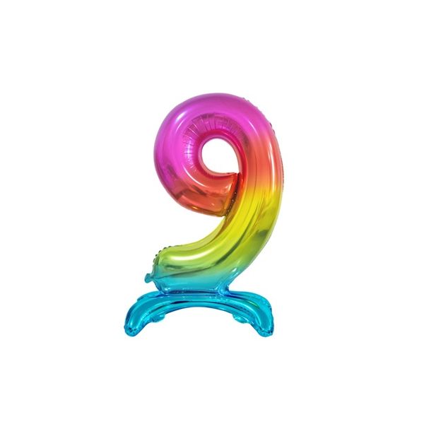 Color foil balloon standing no. 9 Color foil balloon standing no. 9