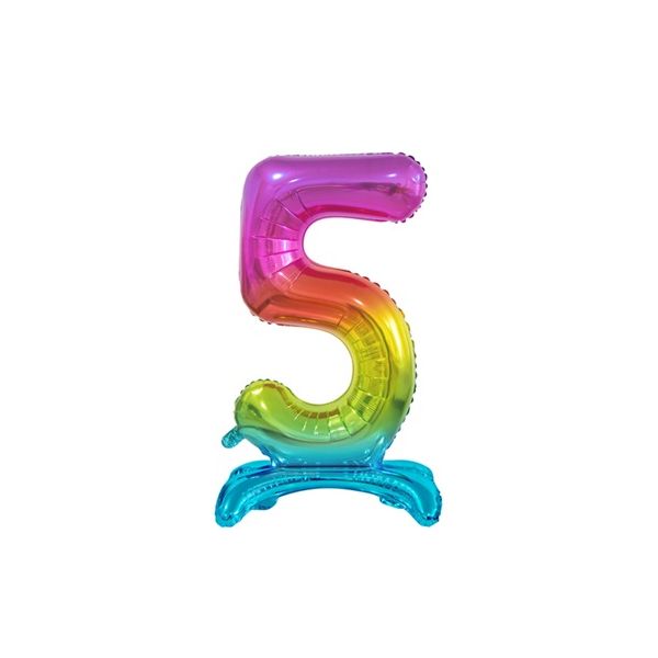 Color foil balloon standing no. 5