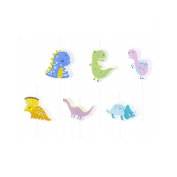 Gyertyák dinoszauruszok 6 db