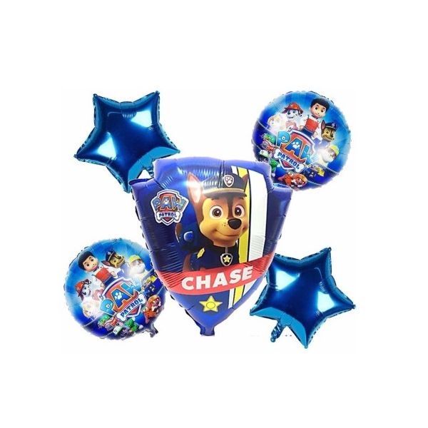 Balón fóliový Paw Patrol Chase a Marshall 5 ks