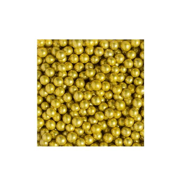 Posyp perličky zlaté 5 mm 50 g