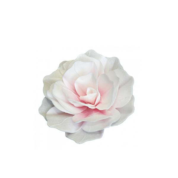 Waffelrose Maxi Pastell Weiß-Rosa
